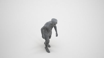 realistic 3D boy sport, scanned archviz people for Blender and 3ds Max, wireframe three-quarter view