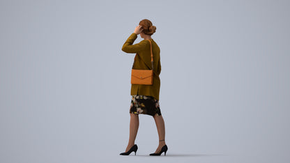 realistic 3D people woman casual couple, render-ready for V-Ray and Corona, FBX OBJ, three-quarter view render
