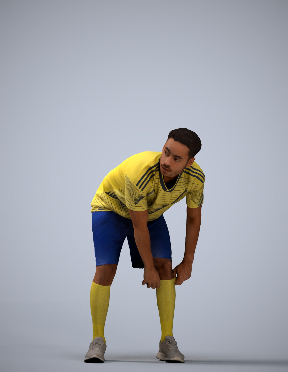 scanned 3D man sport, photogrammetry people for Enscape and V-Ray