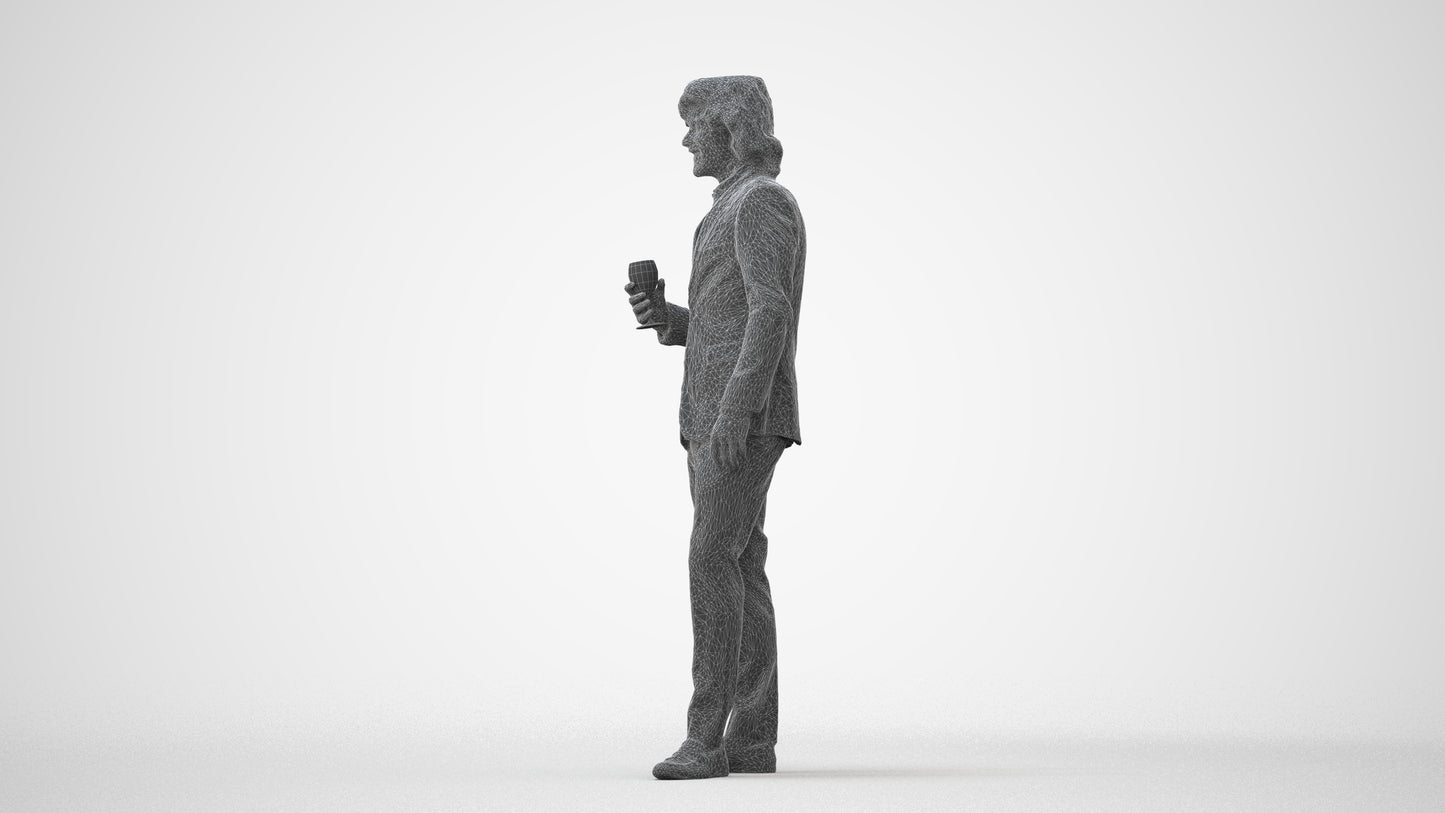 3D people model man business, scanned human for 3ds Max rendering, square thumbnail