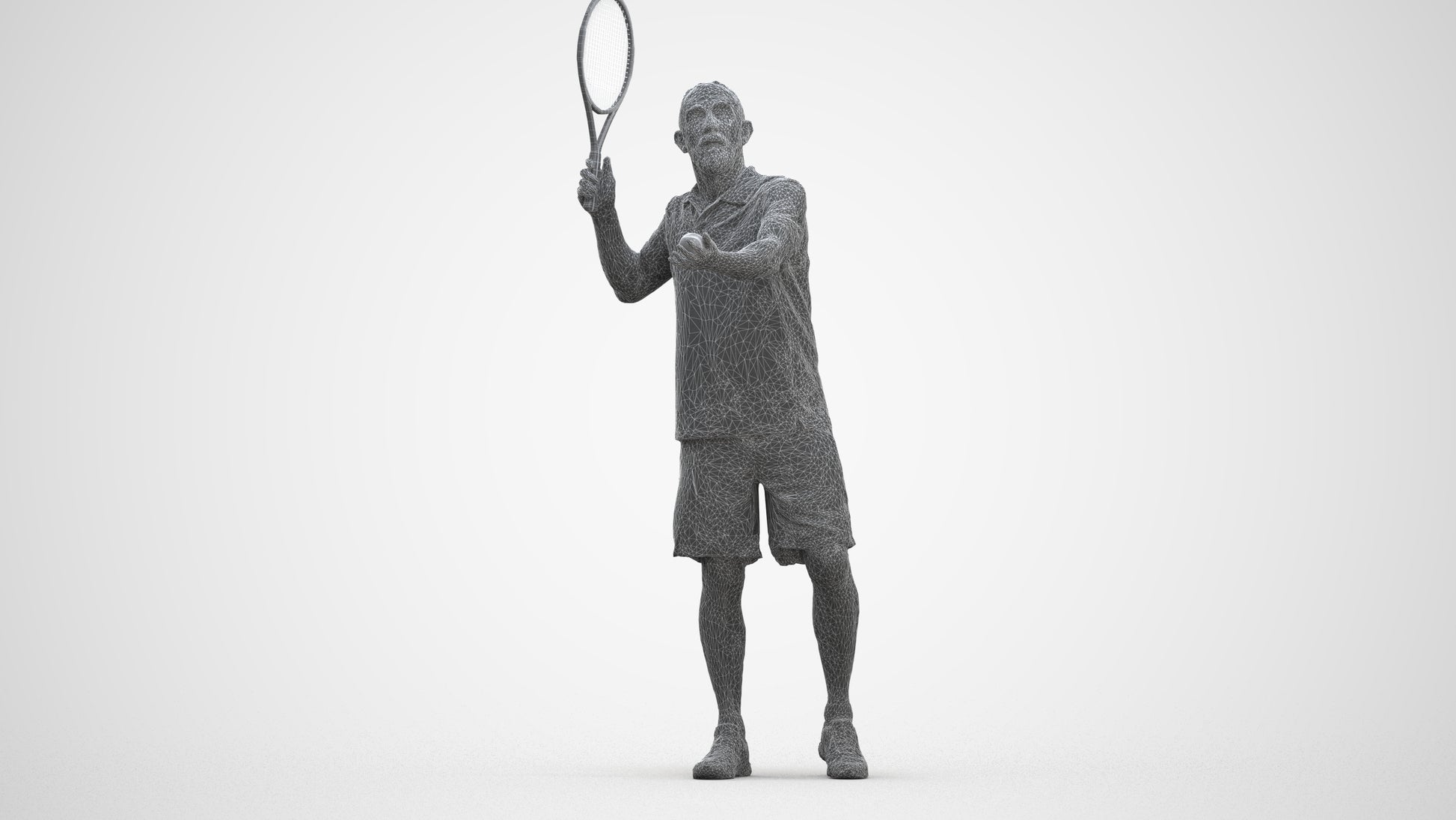 3D scanned man sport, photorealistic archviz people for Enscape and SketchUp, three-quarter front view render