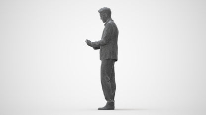 realistic 3D human man business, archviz people FBX OBJ for Blender, square thumbnail