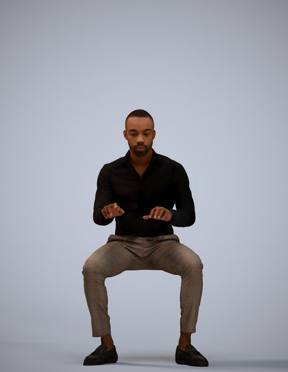realistic 3D people man casual pool, render-ready for V-Ray and Corona, FBX OBJ