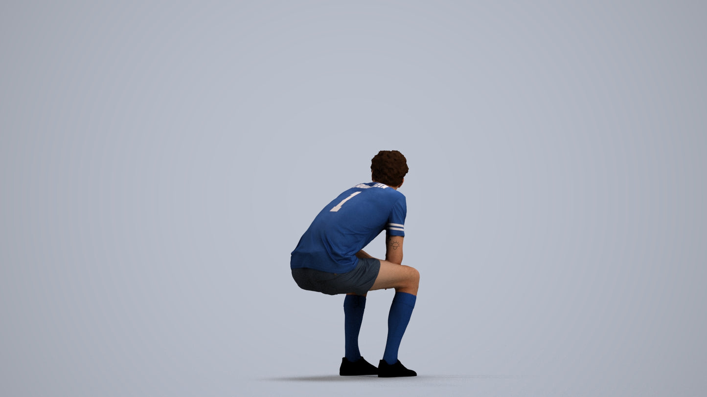 photogrammetry 3D man sport, realistic human model archviz FBX, front view render