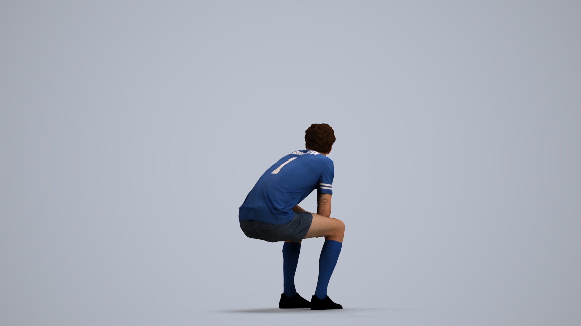 photogrammetry 3D man sport, realistic human model archviz FBX, front view render