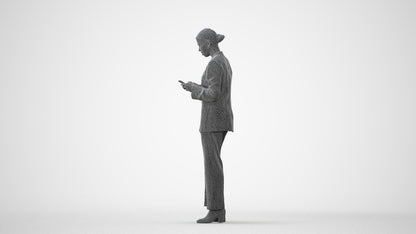 scanned 3D woman business, photogrammetry people for Enscape and V-Ray, square thumbnail