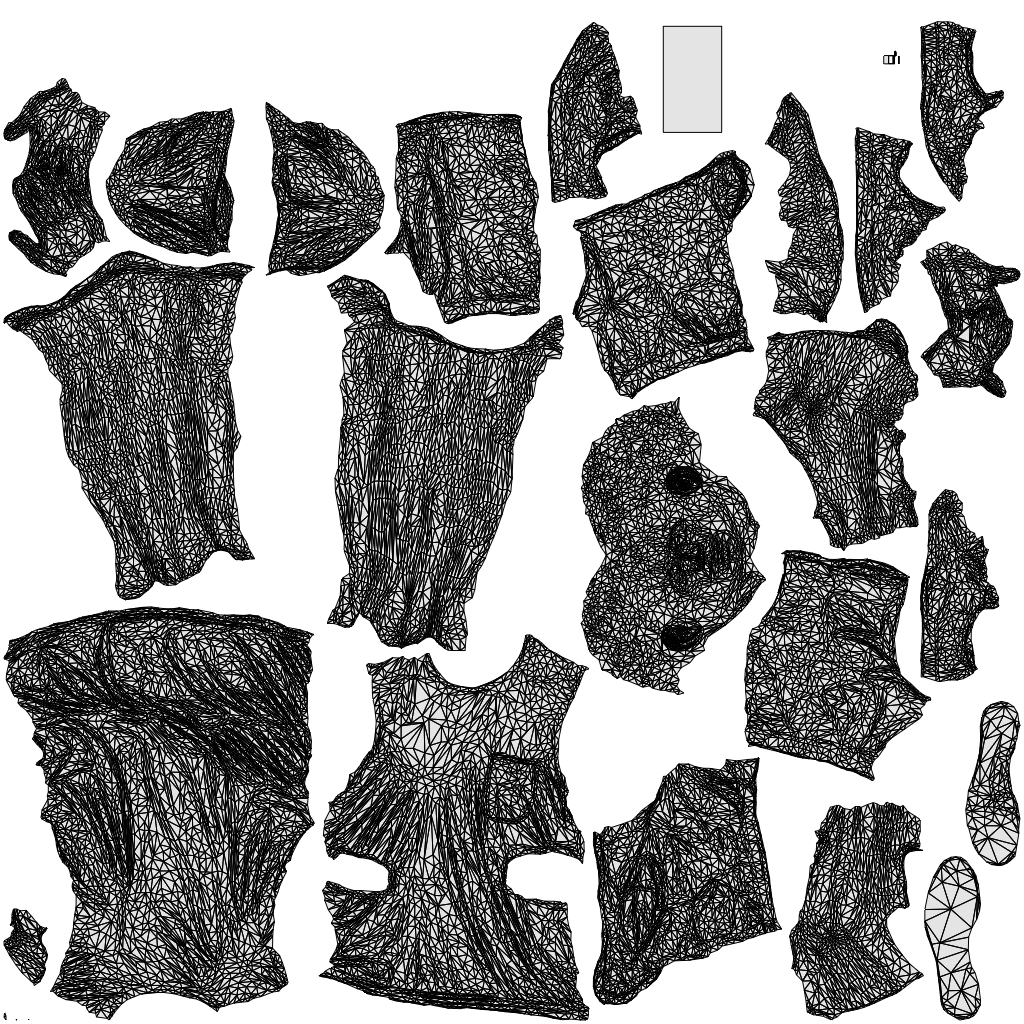 realistic 3D people man casual standing, render-ready for V-Ray and Corona, FBX OBJ, wireframe top-down view