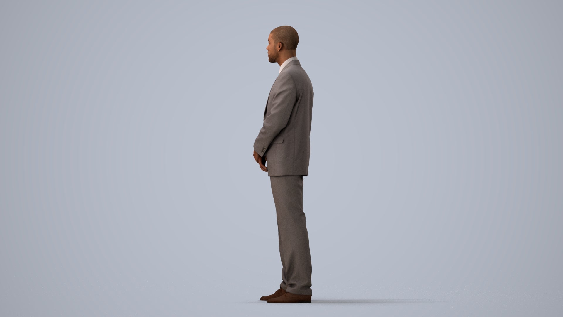 realistic 3D people man business, render-ready for V-Ray and Corona, FBX OBJ, three-quarter view render