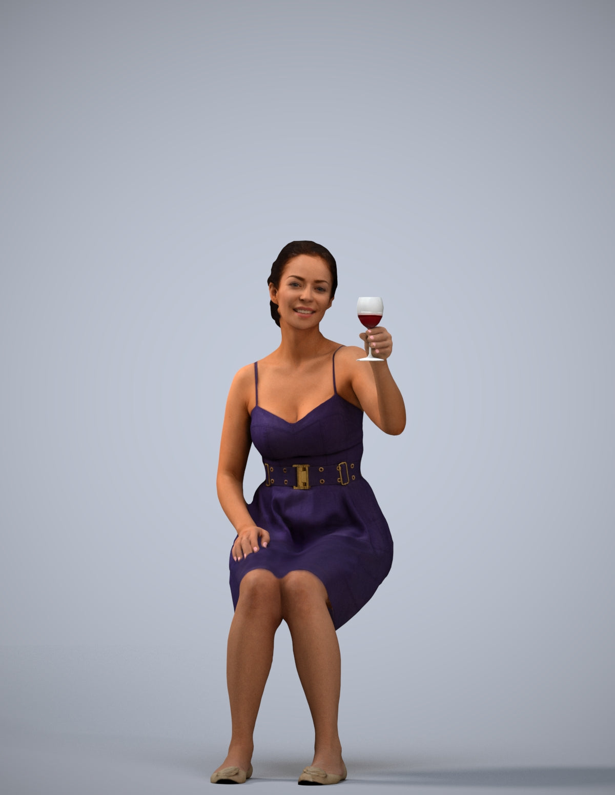 3D scanned woman formalaffairs formal, photorealistic archviz people for Enscape and SketchUp