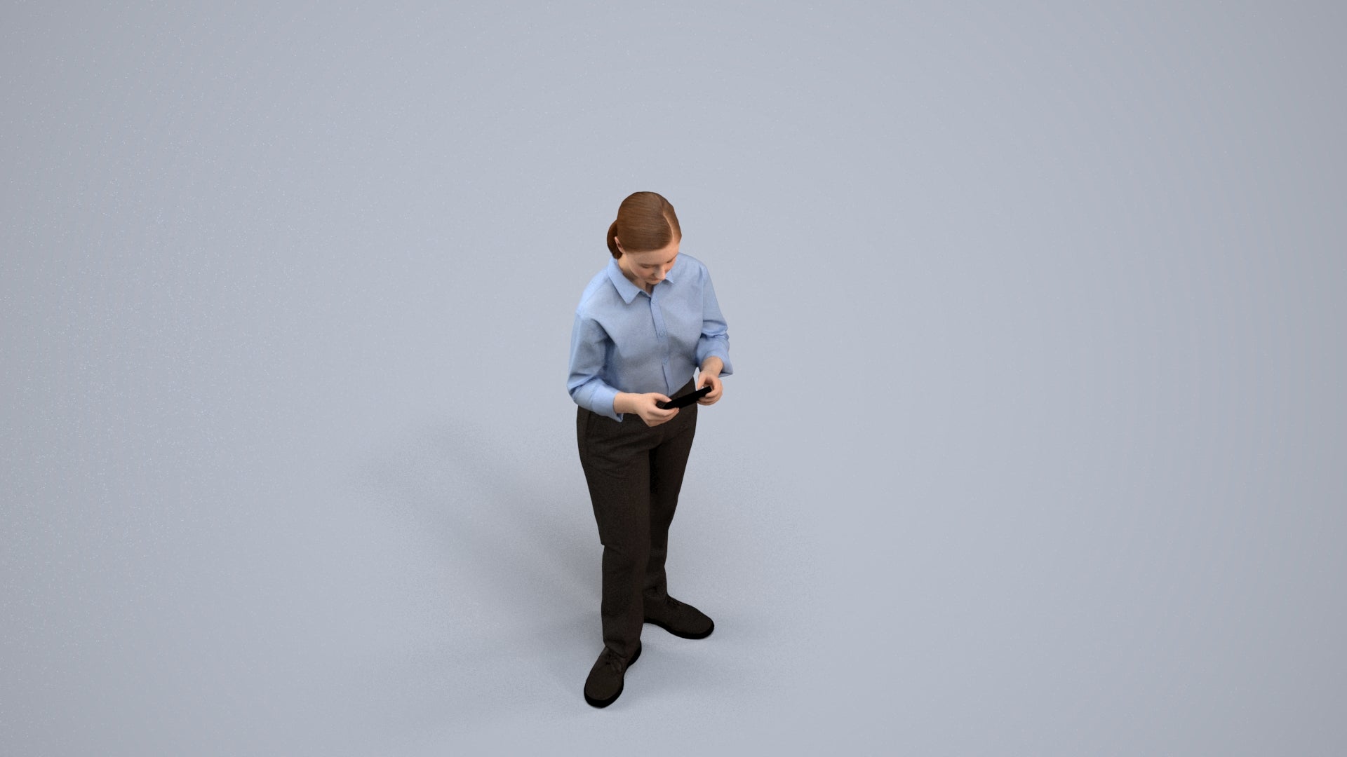 3D scanned girl kids, photorealistic archviz people for Enscape and SketchUp, back view render