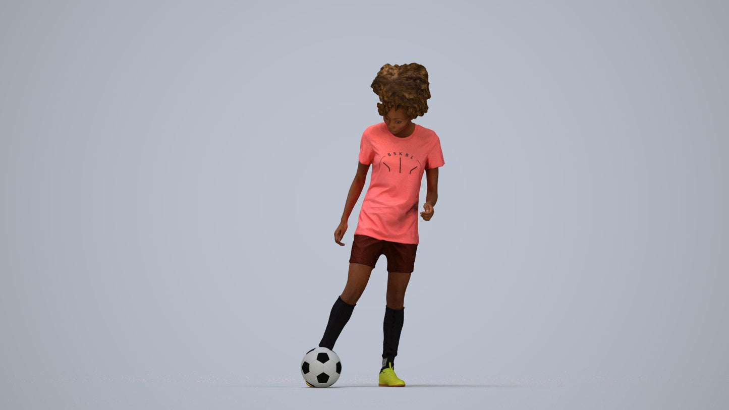 realistic 3D woman sport, scanned archviz people for Blender and 3ds Max, top-down view render