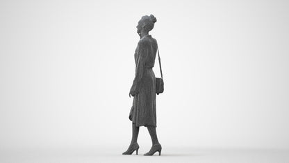 photogrammetry 3D woman casual standing, realistic human model archviz FBX, square thumbnail