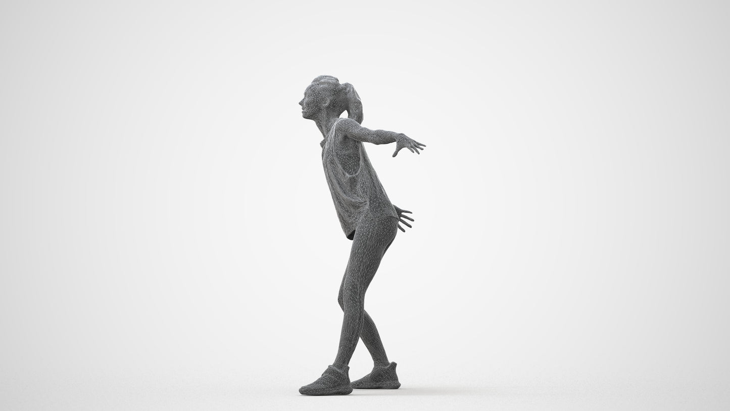 realistic 3D people woman sport, render-ready for V-Ray and Corona, FBX OBJ, square thumbnail