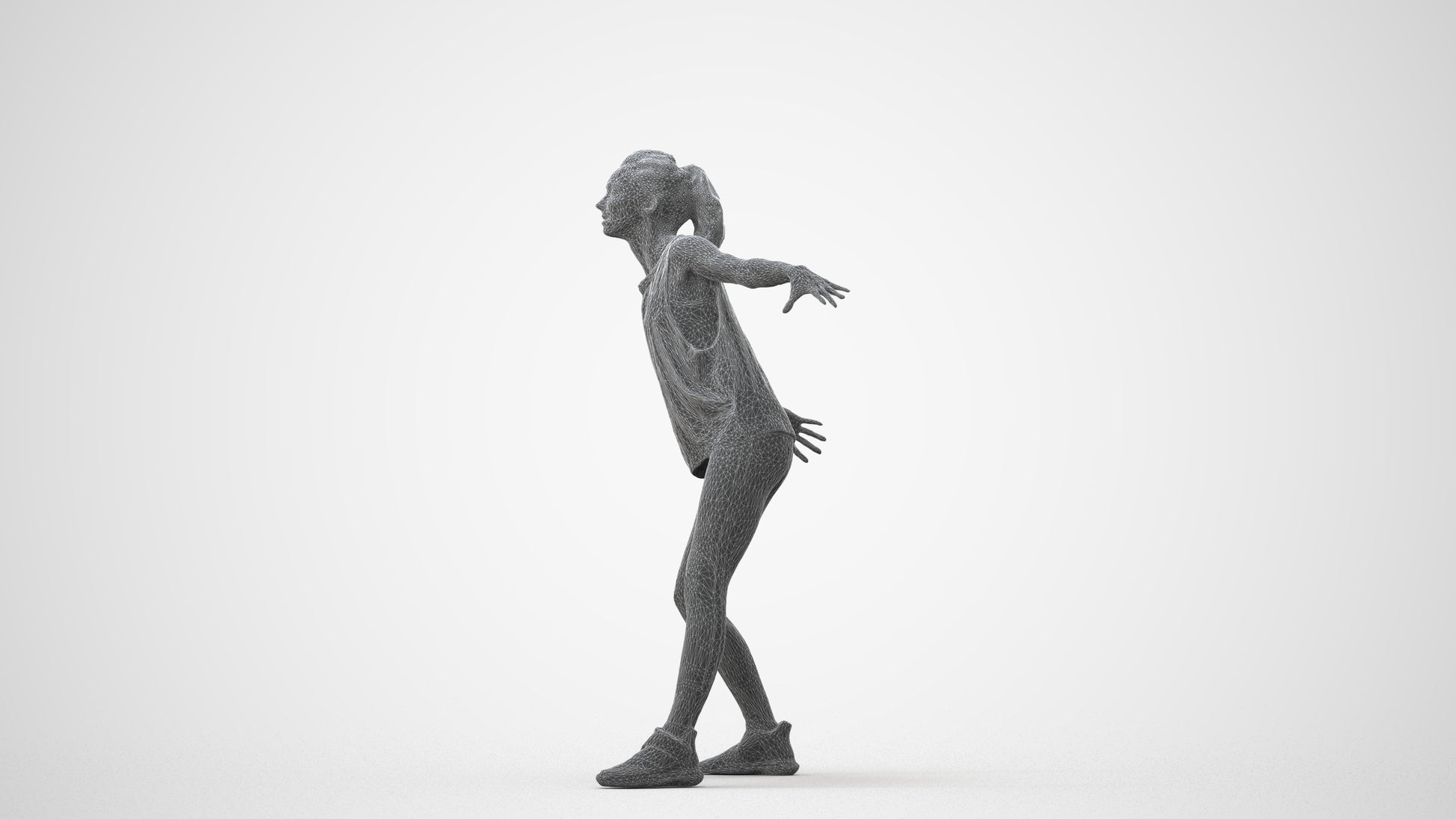 realistic 3D people woman sport, render-ready for V-Ray and Corona, FBX OBJ, square thumbnail