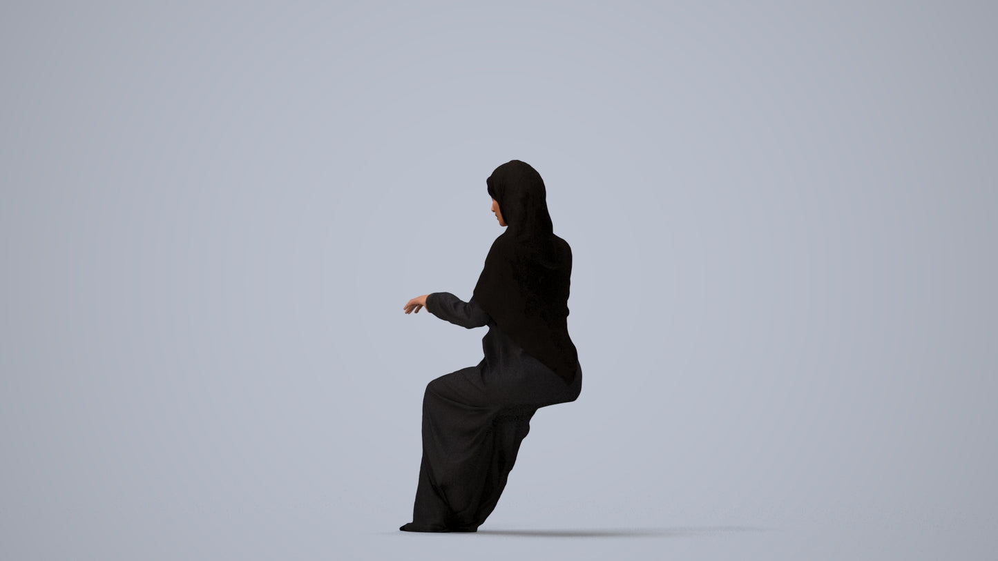 3D people model woman business, scanned human for 3ds Max rendering, three-quarter view render