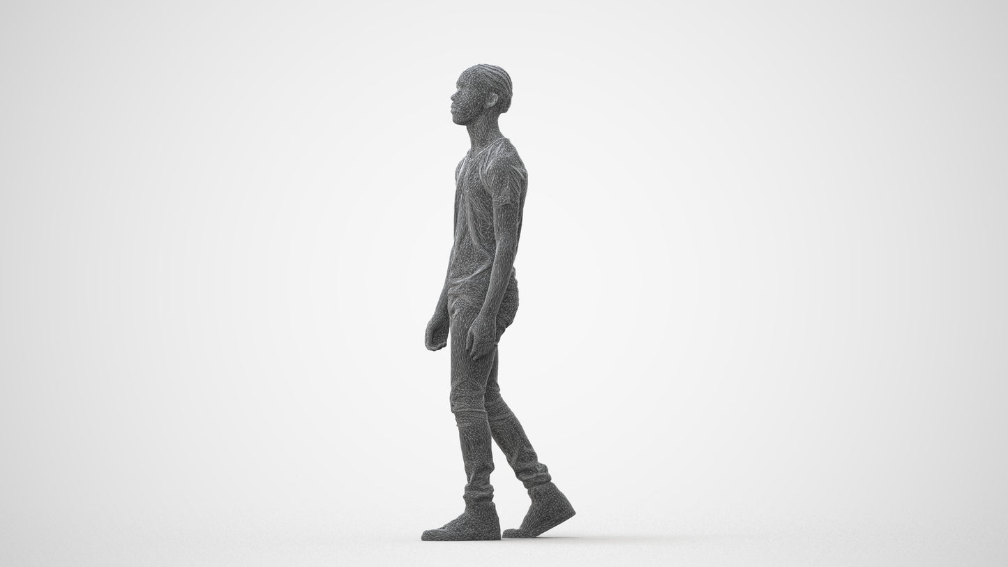 realistic 3D people boy casual kids, render-ready for V-Ray and Corona, FBX OBJ, square thumbnail
