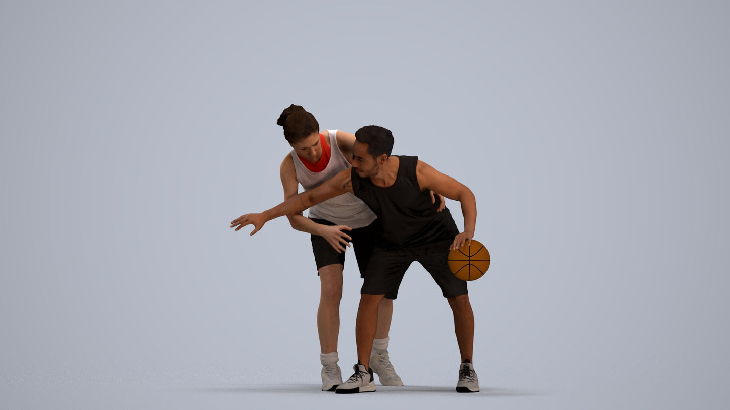 realistic 3D people woman sport, render-ready for V-Ray and Corona, FBX OBJ, standing pose render