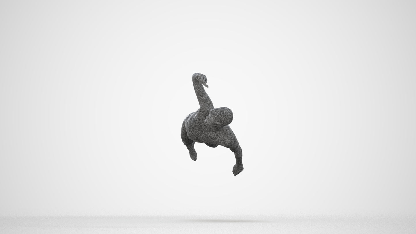 realistic 3D people man sport pool, render-ready for V-Ray and Corona, FBX OBJ, wireframe back view