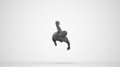 realistic 3D people man sport pool, render-ready for V-Ray and Corona, FBX OBJ, wireframe back view