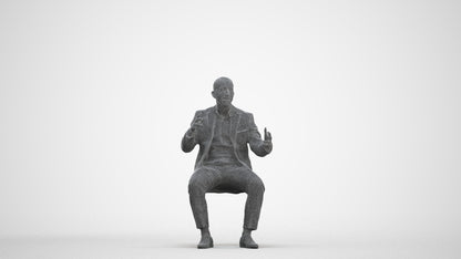 3D scanned man business, photorealistic archviz people for Enscape and SketchUp, three-quarter front view render