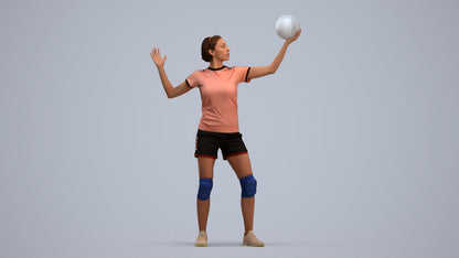 realistic 3D people woman sport, render-ready for V-Ray and Corona, FBX OBJ, standing pose render