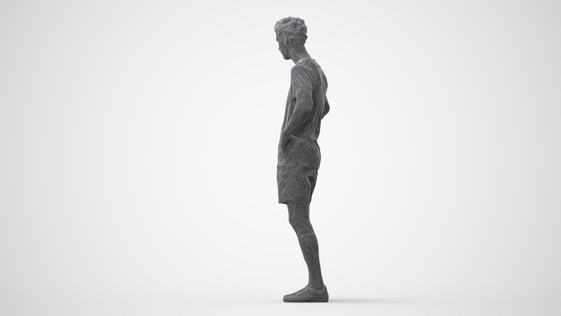 3D scanned man sport, photorealistic archviz people for Enscape and SketchUp, square thumbnail