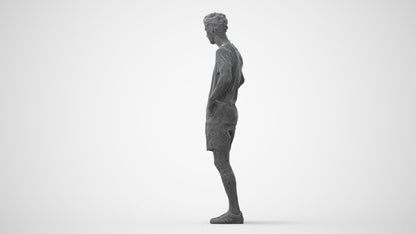 3D scanned man sport, photorealistic archviz people for Enscape and SketchUp, square thumbnail