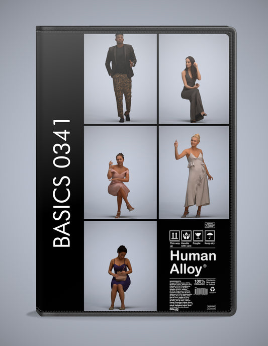 scanned 3D people formalaffairs collection, 5 photogrammetry models for Enscape and V-Ray