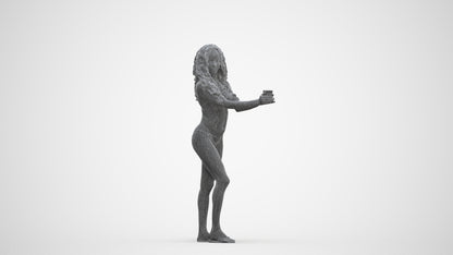 realistic 3D people woman pool, render-ready for V-Ray and Corona, FBX OBJ, three-quarter front view render
