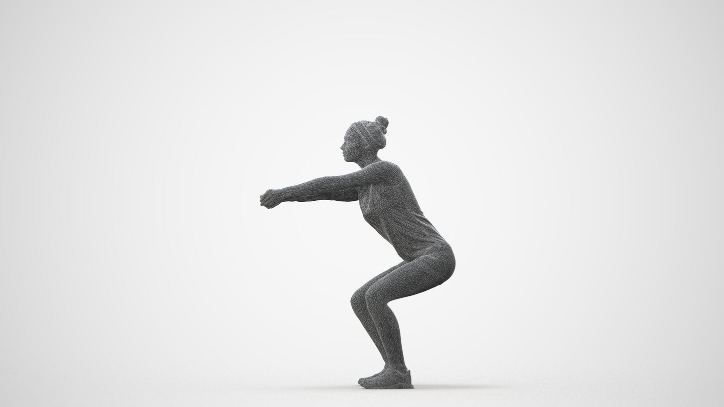 realistic 3D people girl sport, render-ready for V-Ray and Corona, FBX OBJ, square thumbnail