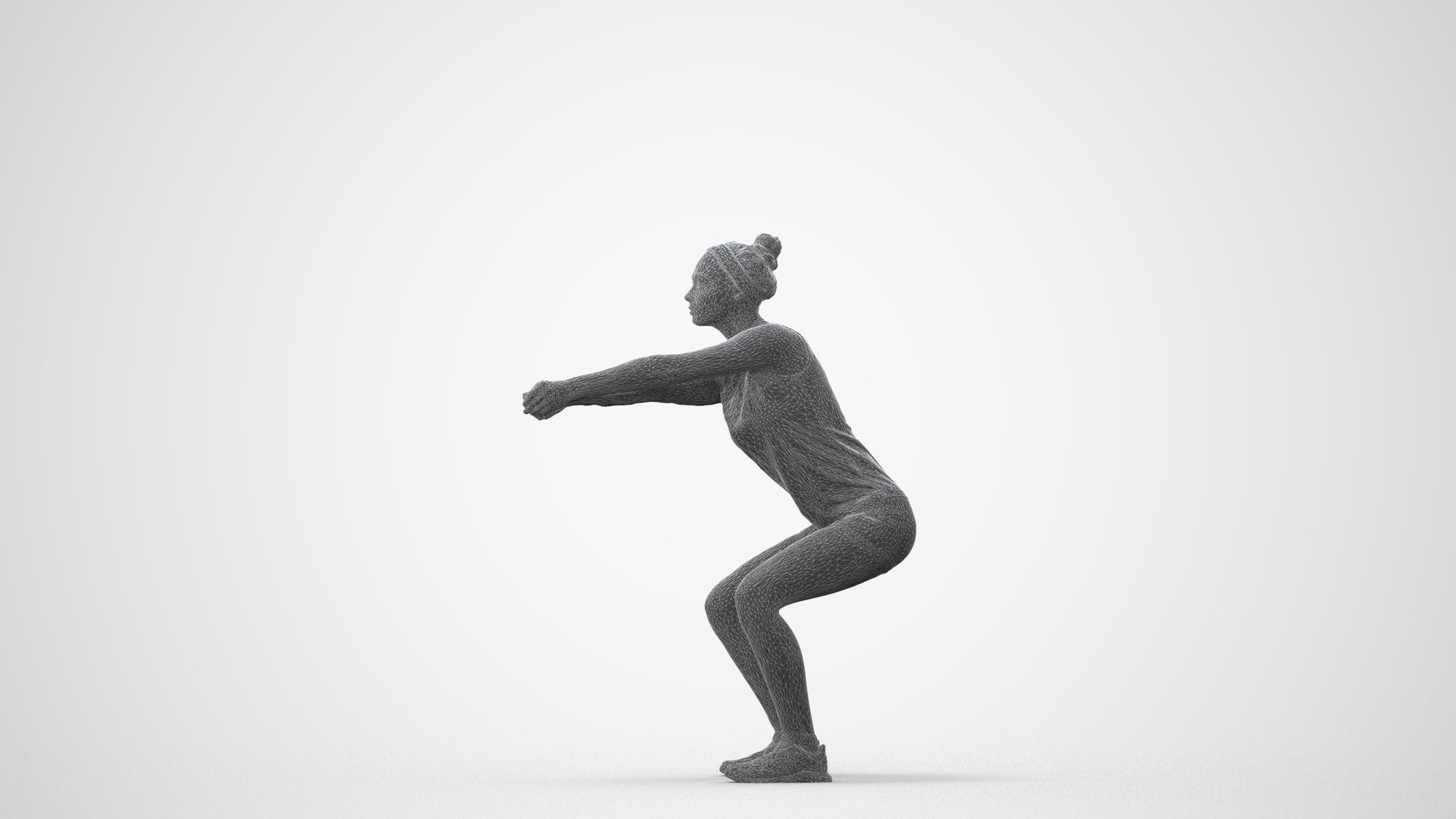 realistic 3D people girl sport, render-ready for V-Ray and Corona, FBX OBJ, square thumbnail