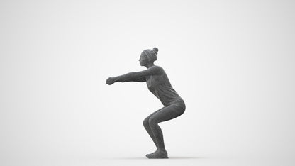 realistic 3D people girl sport, render-ready for V-Ray and Corona, FBX OBJ, square thumbnail