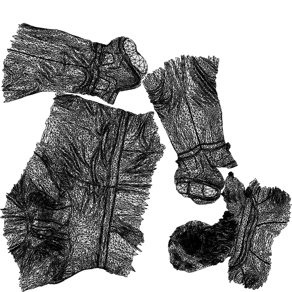 3D people model man casual walking, scanned human for 3ds Max rendering, wireframe top-down view