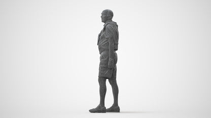 3D scanned senior man standing casual, photorealistic archviz people for Enscape and SketchUp, square thumbnail