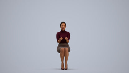 photogrammetry 3D woman business, realistic human model archviz FBX, standing pose render