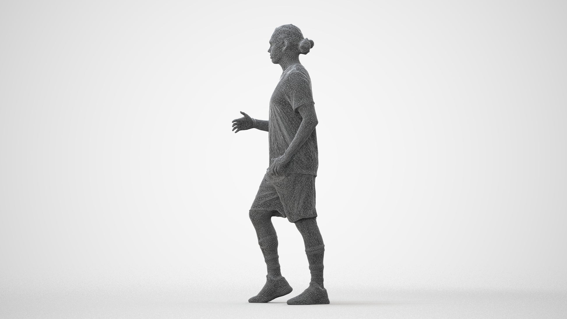 realistic 3D human man sport, archviz people FBX OBJ for Blender, square thumbnail
