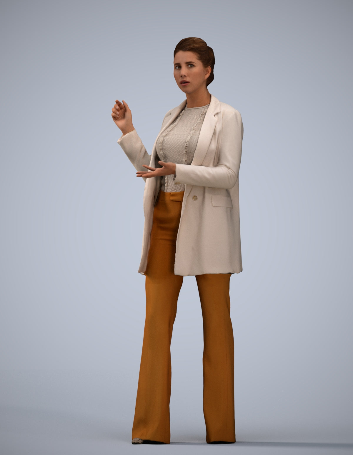 3D scanned woman business, photorealistic archviz people for Enscape and SketchUp