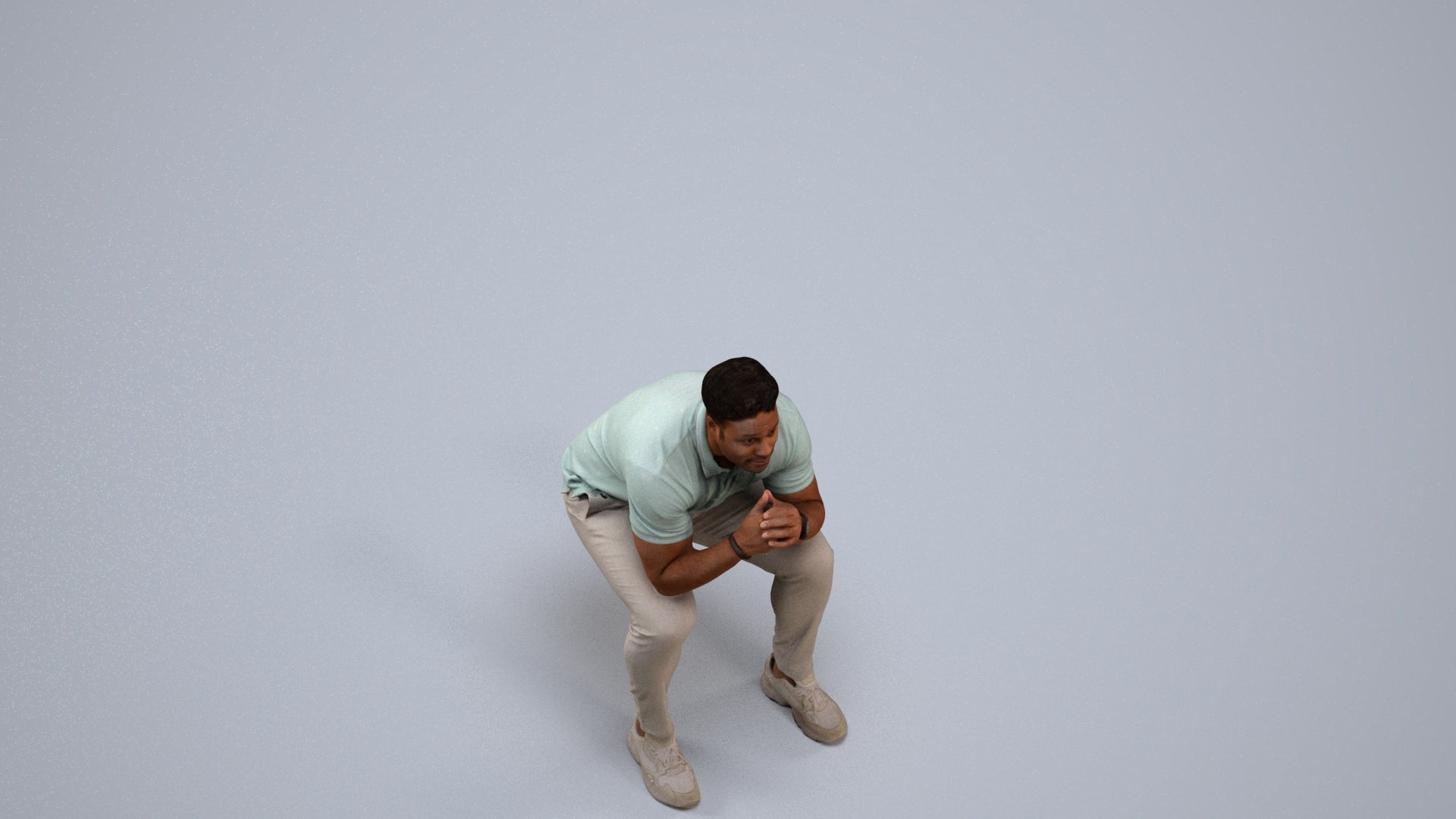 realistic 3D people man casual sitting, render-ready for V-Ray and Corona, FBX OBJ, back view render