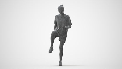 realistic 3D woman sport, scanned archviz people for Blender and 3ds Max, square thumbnail