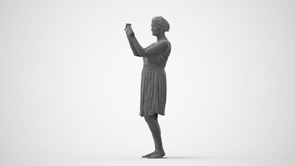 realistic 3D people woman casual standing, render-ready for V-Ray and Corona, FBX OBJ, square thumbnail