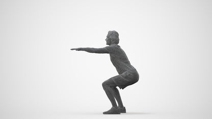 3D people model man casual sport, scanned human for 3ds Max rendering, square thumbnail