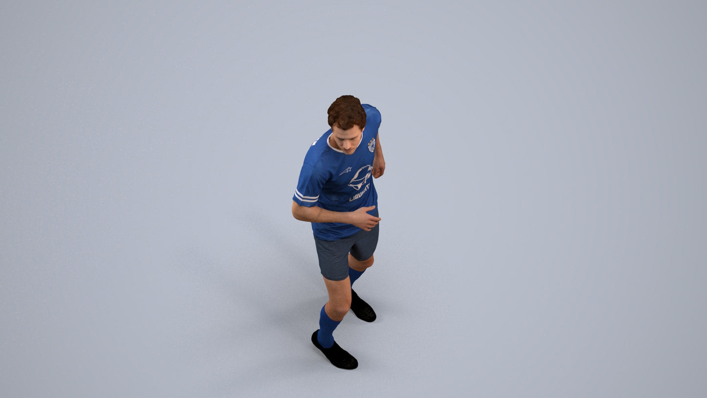 realistic 3D people man sport, render-ready for V-Ray and Corona, FBX OBJ, back view render