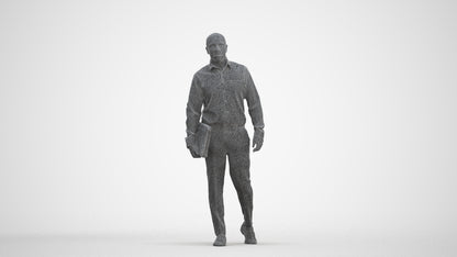 3D scanned man business, photorealistic archviz people for Enscape and SketchUp, three-quarter front view render