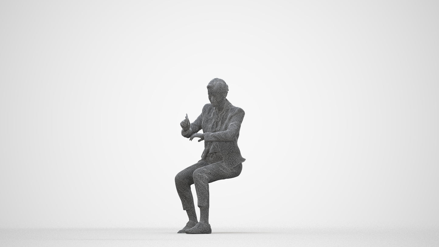 realistic 3D people woman business, render-ready for V-Ray and Corona, FBX OBJ, wireframe back view