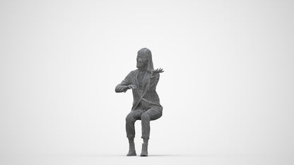 realistic 3D woman business, scanned archviz people for Blender and 3ds Max, wireframe back view