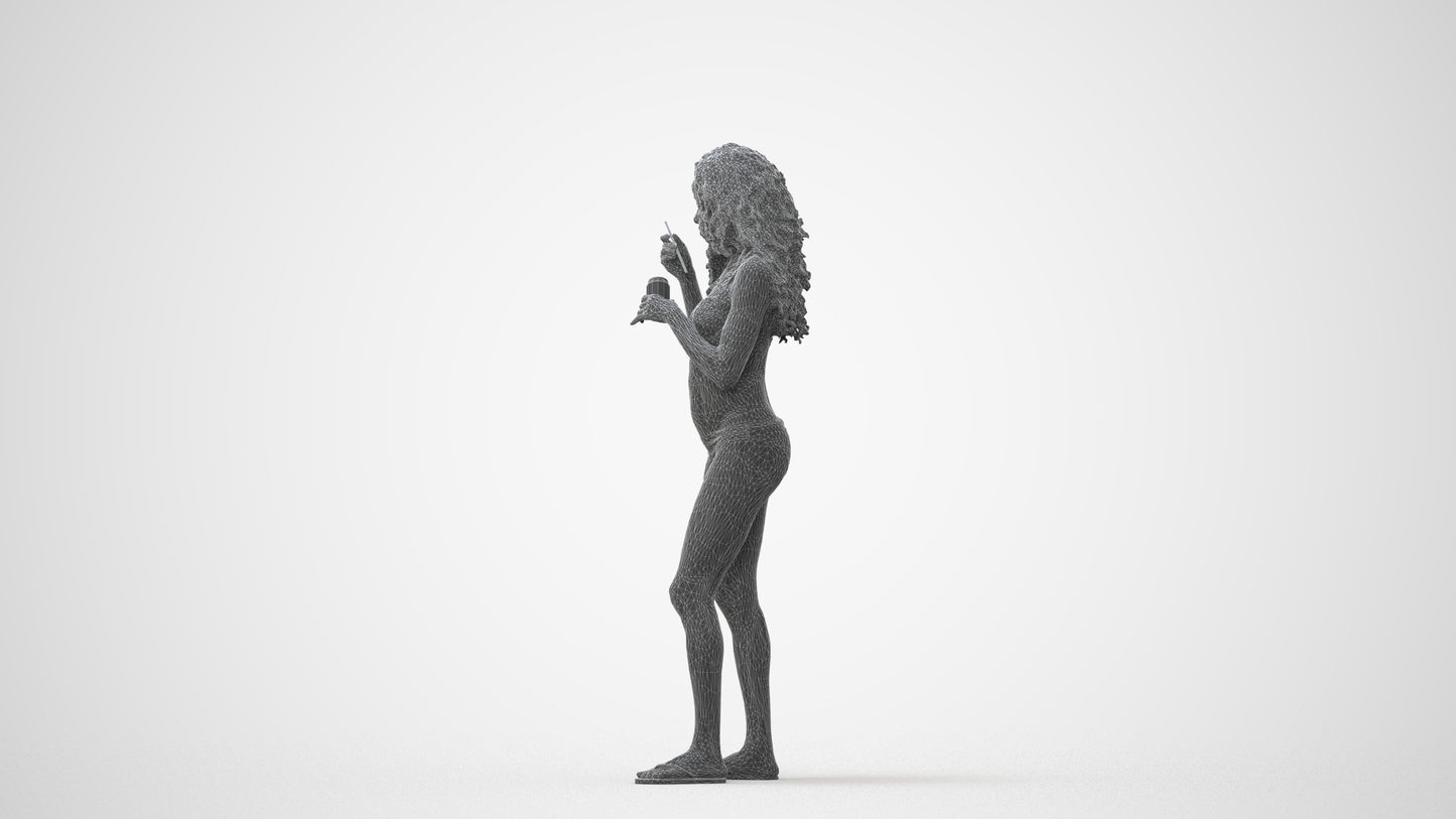 realistic 3D people woman pool, render-ready for V-Ray and Corona, FBX OBJ, square thumbnail