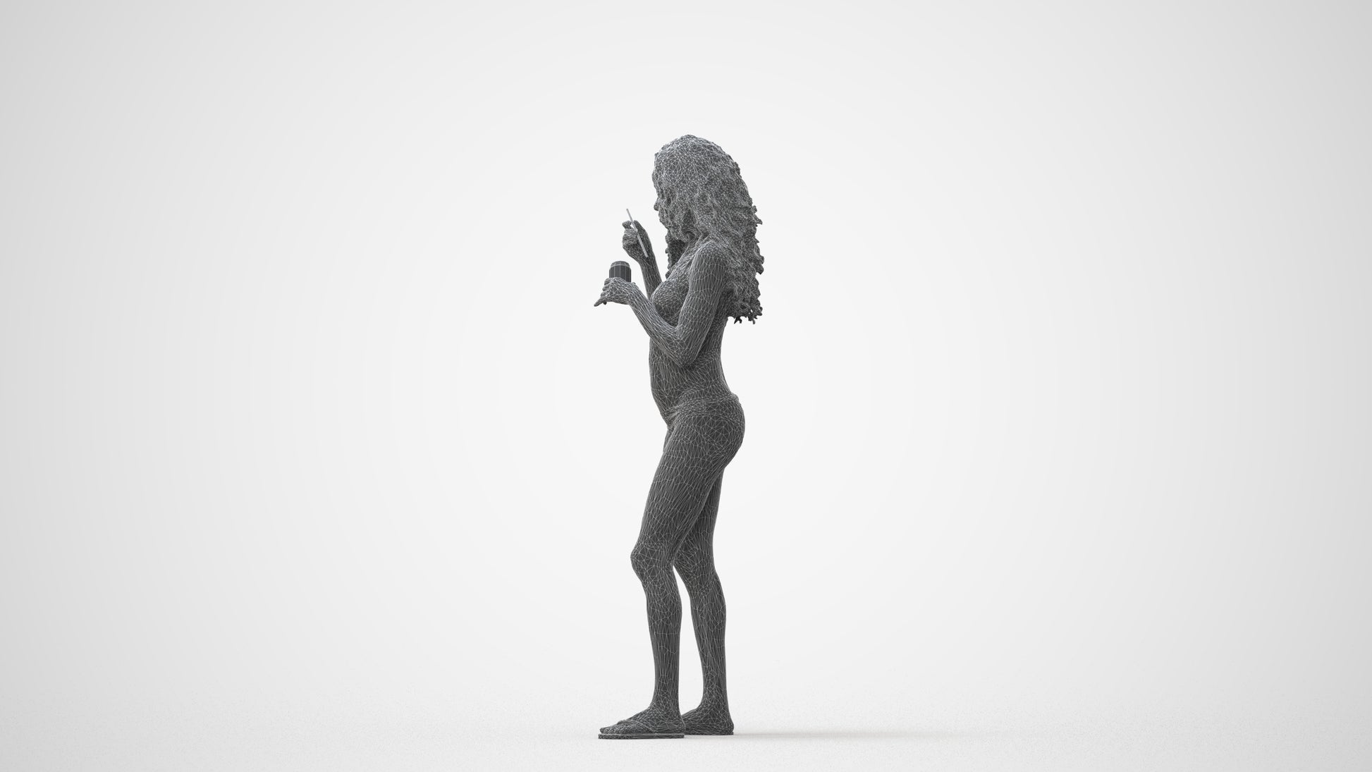 realistic 3D people woman pool, render-ready for V-Ray and Corona, FBX OBJ, square thumbnail