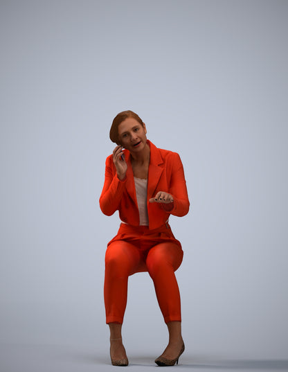 scanned 3D senior man business, photogrammetry people for Enscape and V-Ray