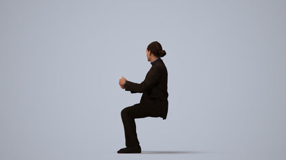 realistic 3D man business, scanned archviz people for Blender and 3ds Max, three-quarter view render