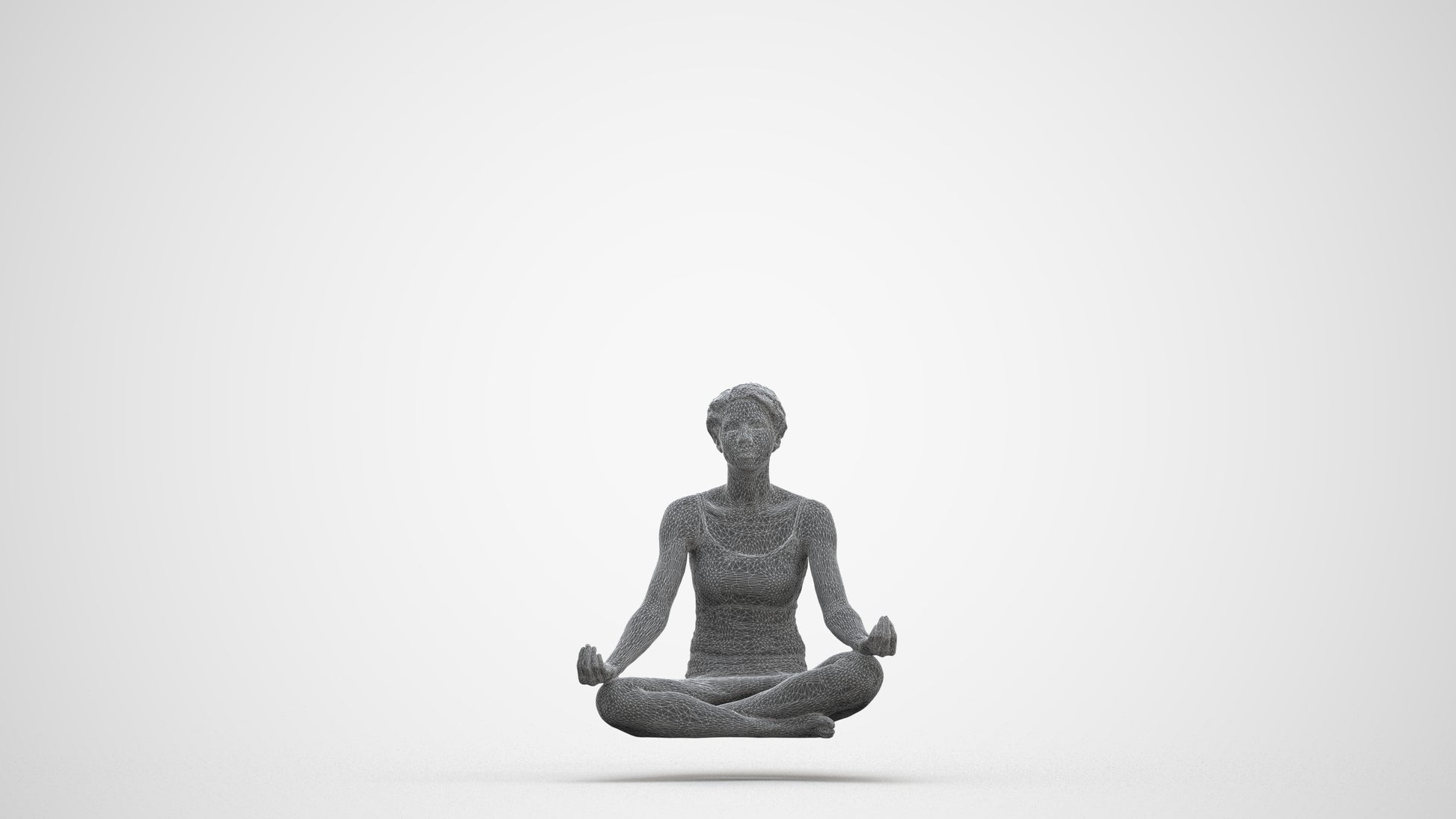 3D human model woman sport, photogrammetry scanned person for archviz, three-quarter front view render